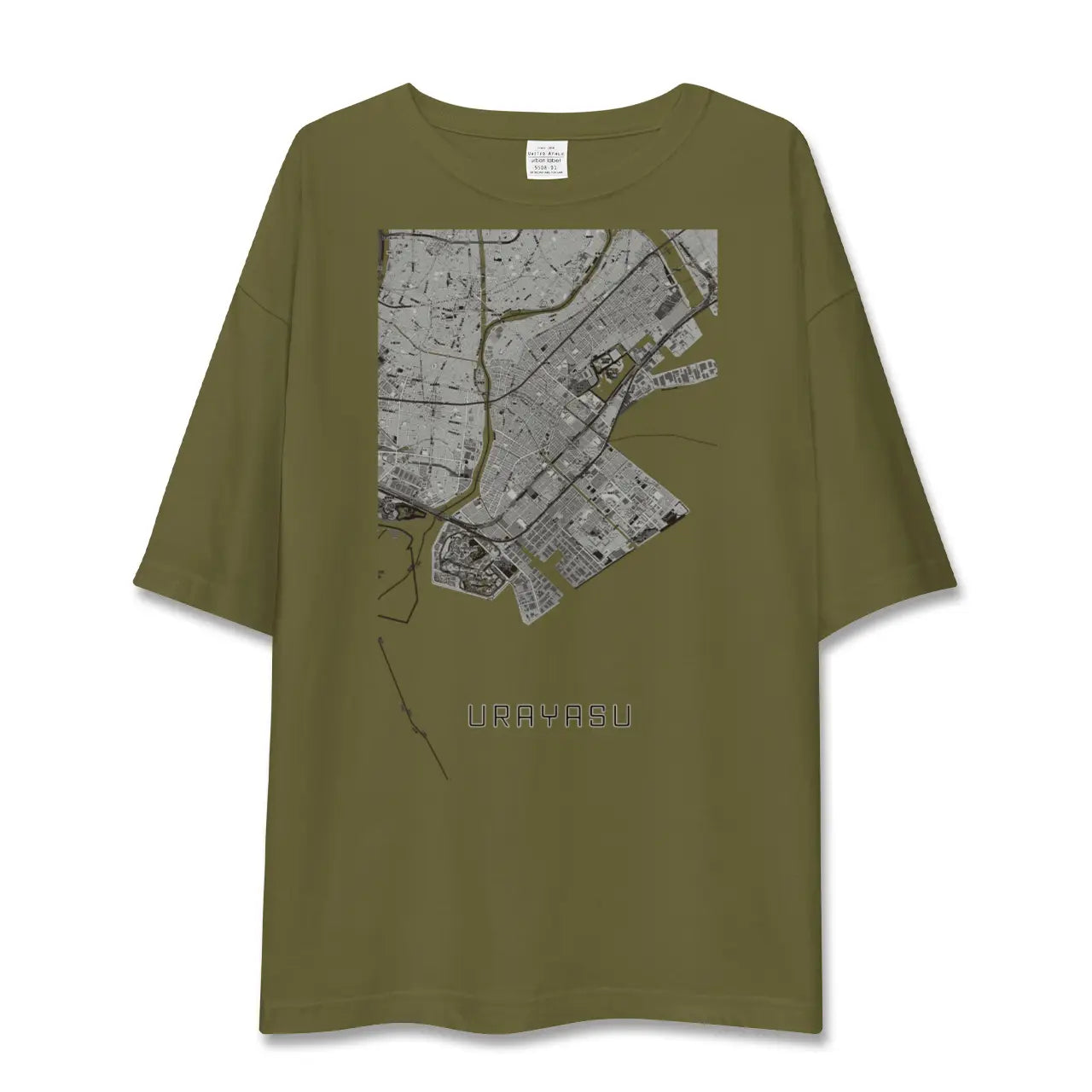 【浦安2(千葉県)】地図柄ビッグシルエットTシャツ