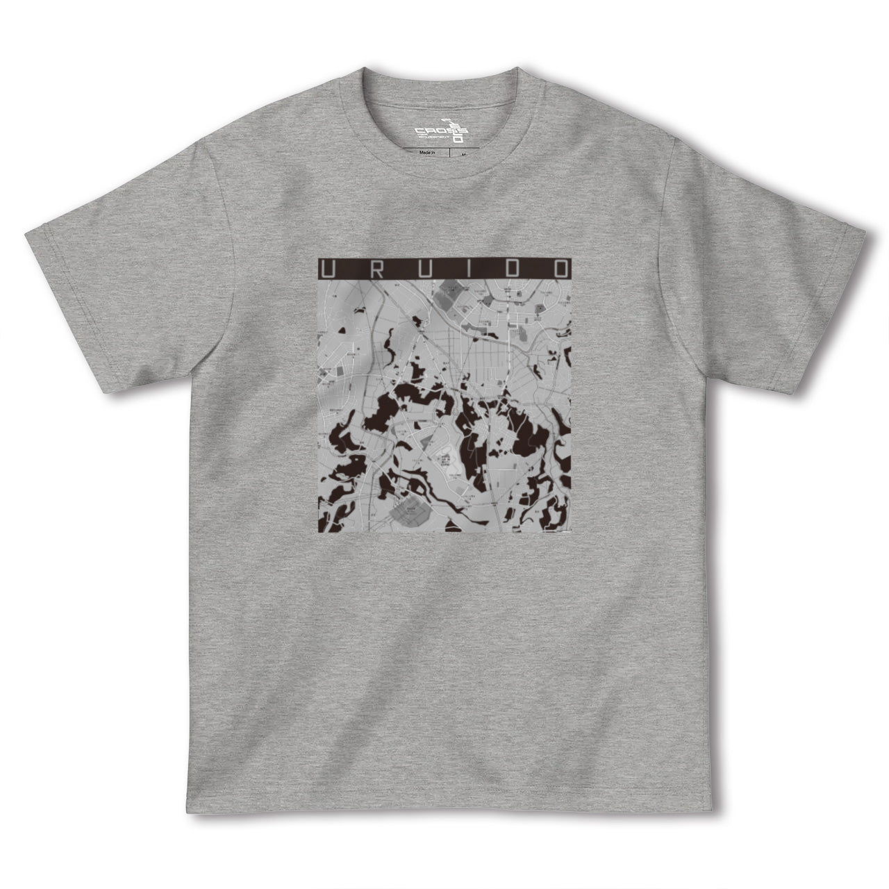 【潤井戸(千葉県)】地図柄ヘビーウェイトTシャツ