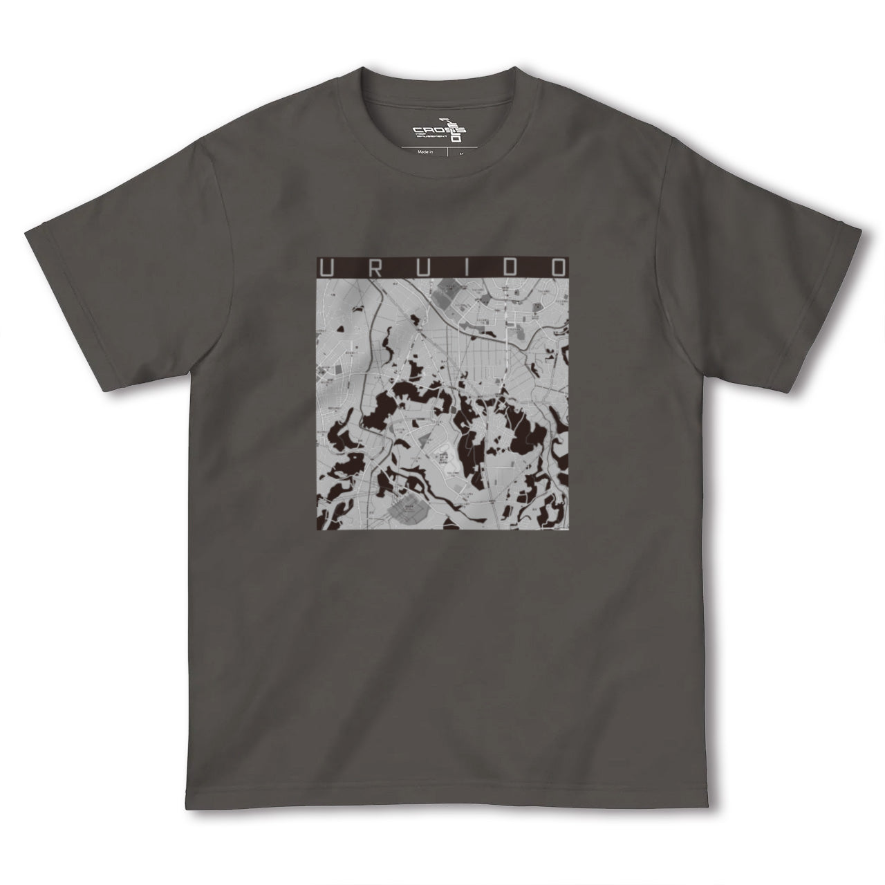 【潤井戸(千葉県)】地図柄ヘビーウェイトTシャツ