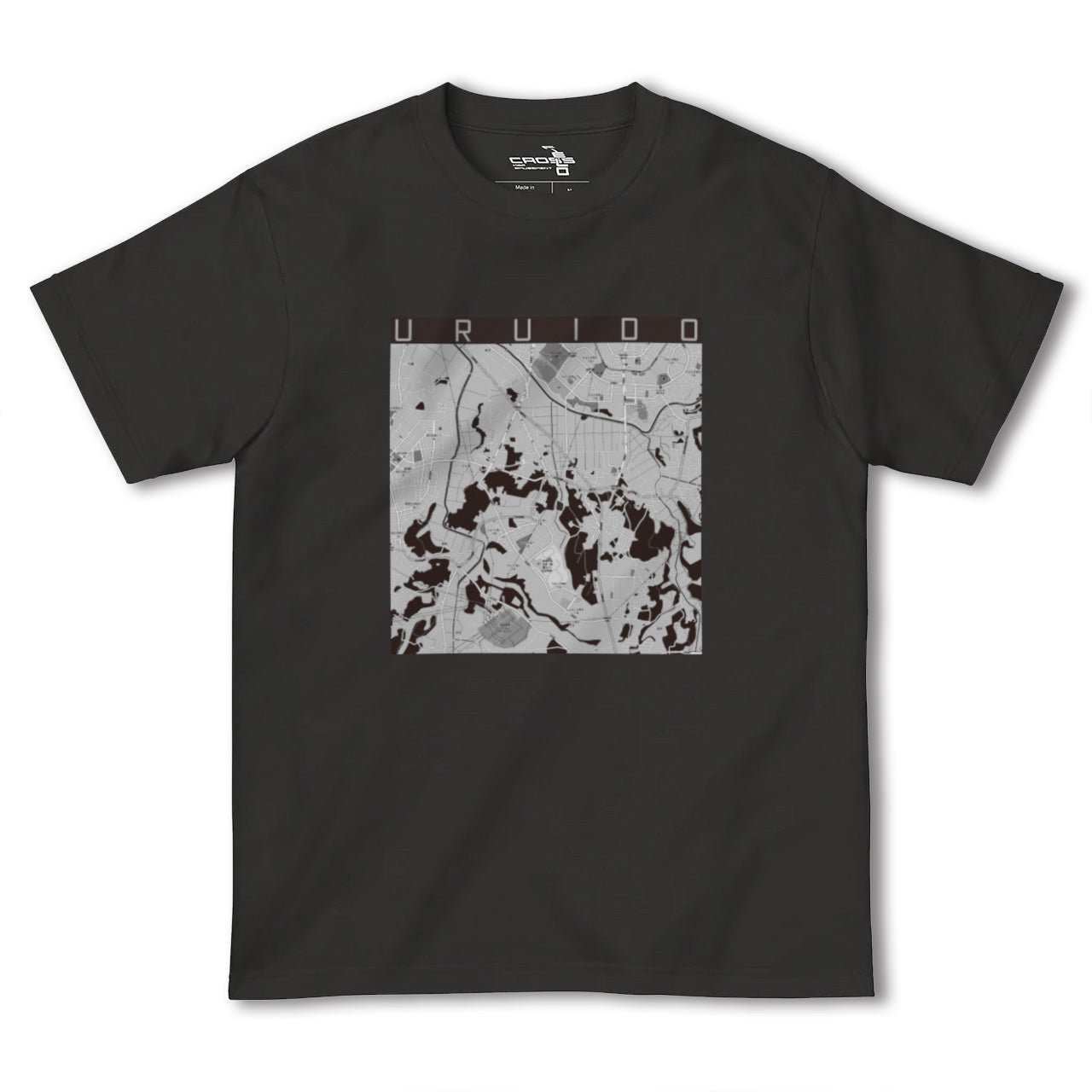 【潤井戸(千葉県)】地図柄ヘビーウェイトTシャツ