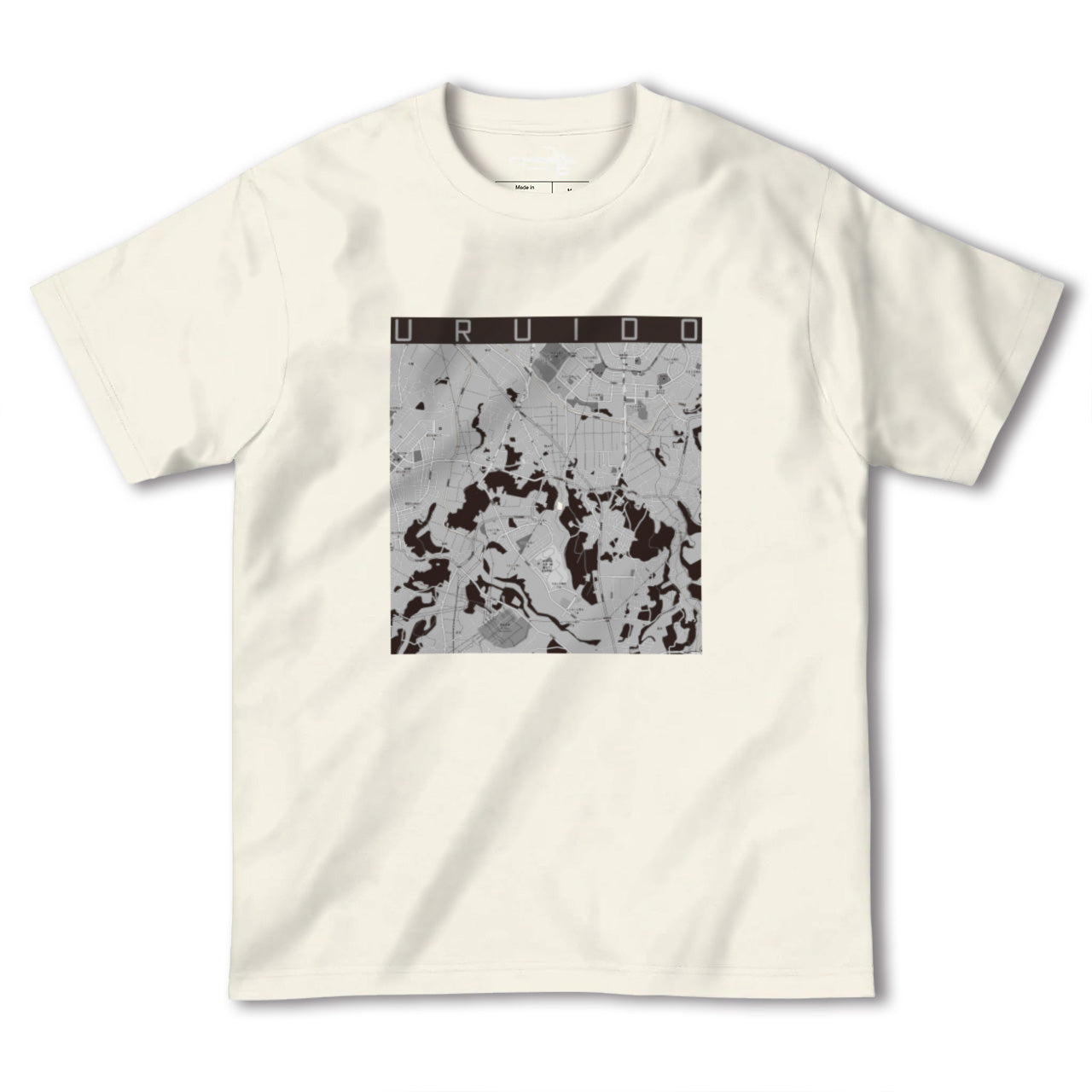 【潤井戸(千葉県)】地図柄ヘビーウェイトTシャツ