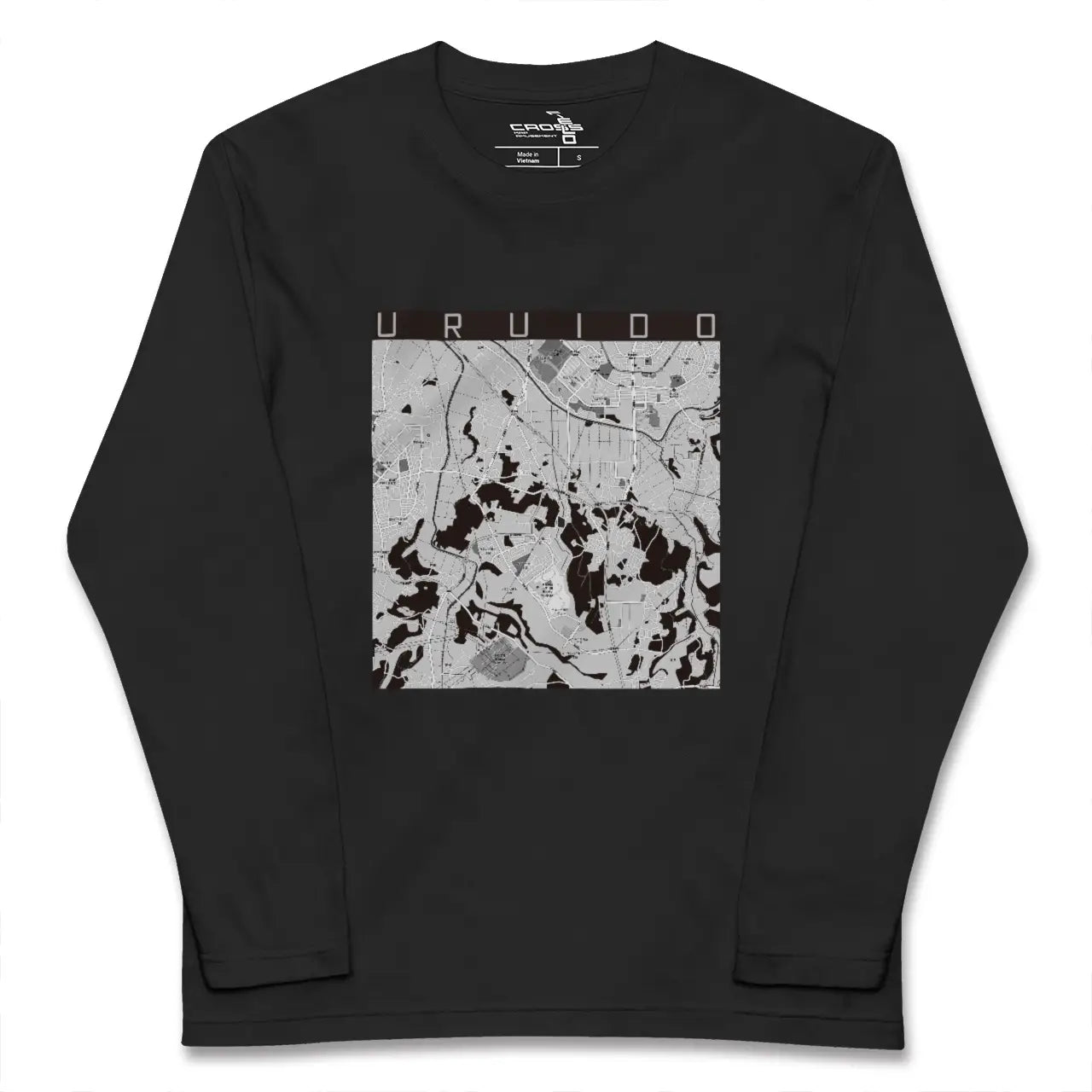 【潤井戸(千葉県)】地図柄ロングスリーブTシャツ