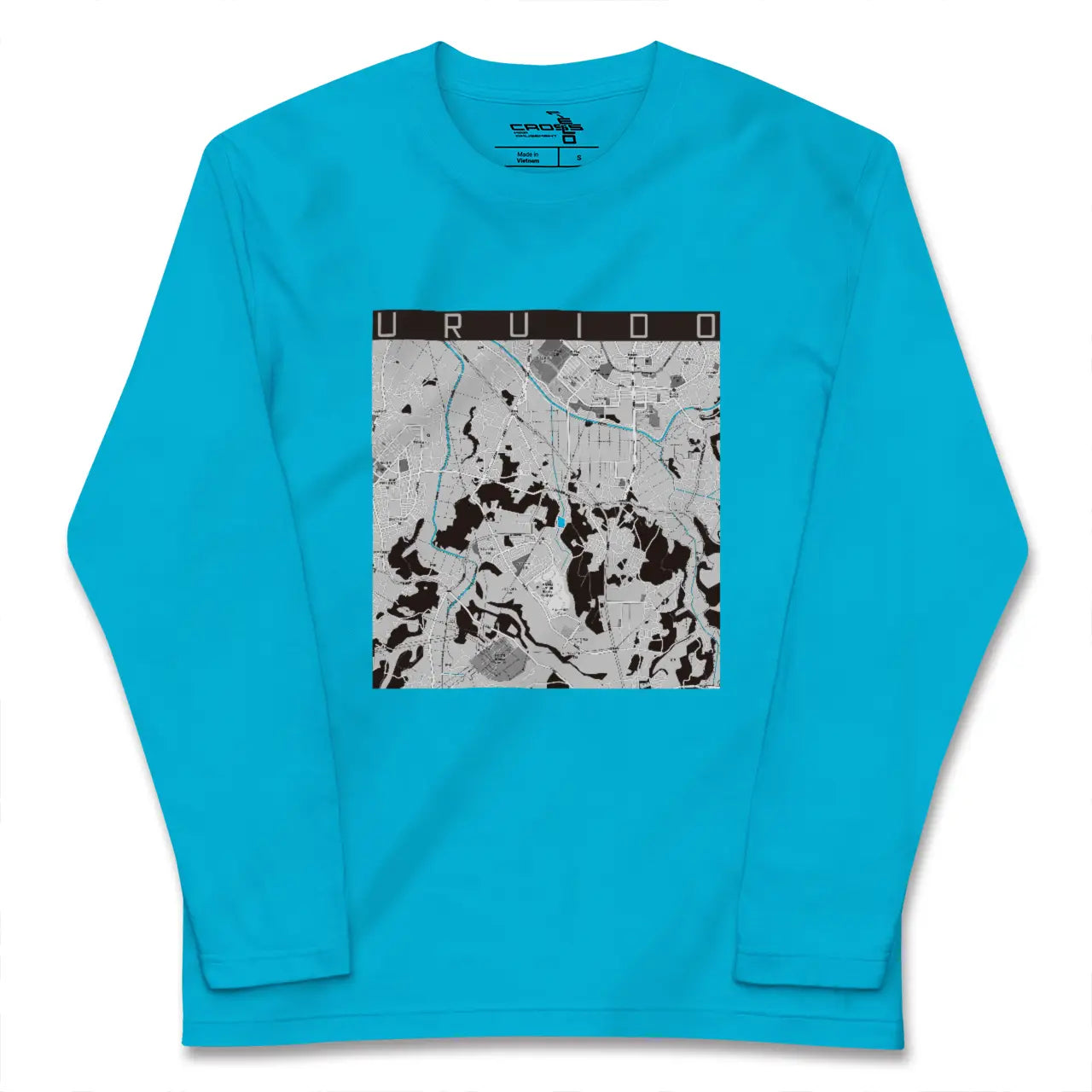 【潤井戸(千葉県)】地図柄ロングスリーブTシャツ