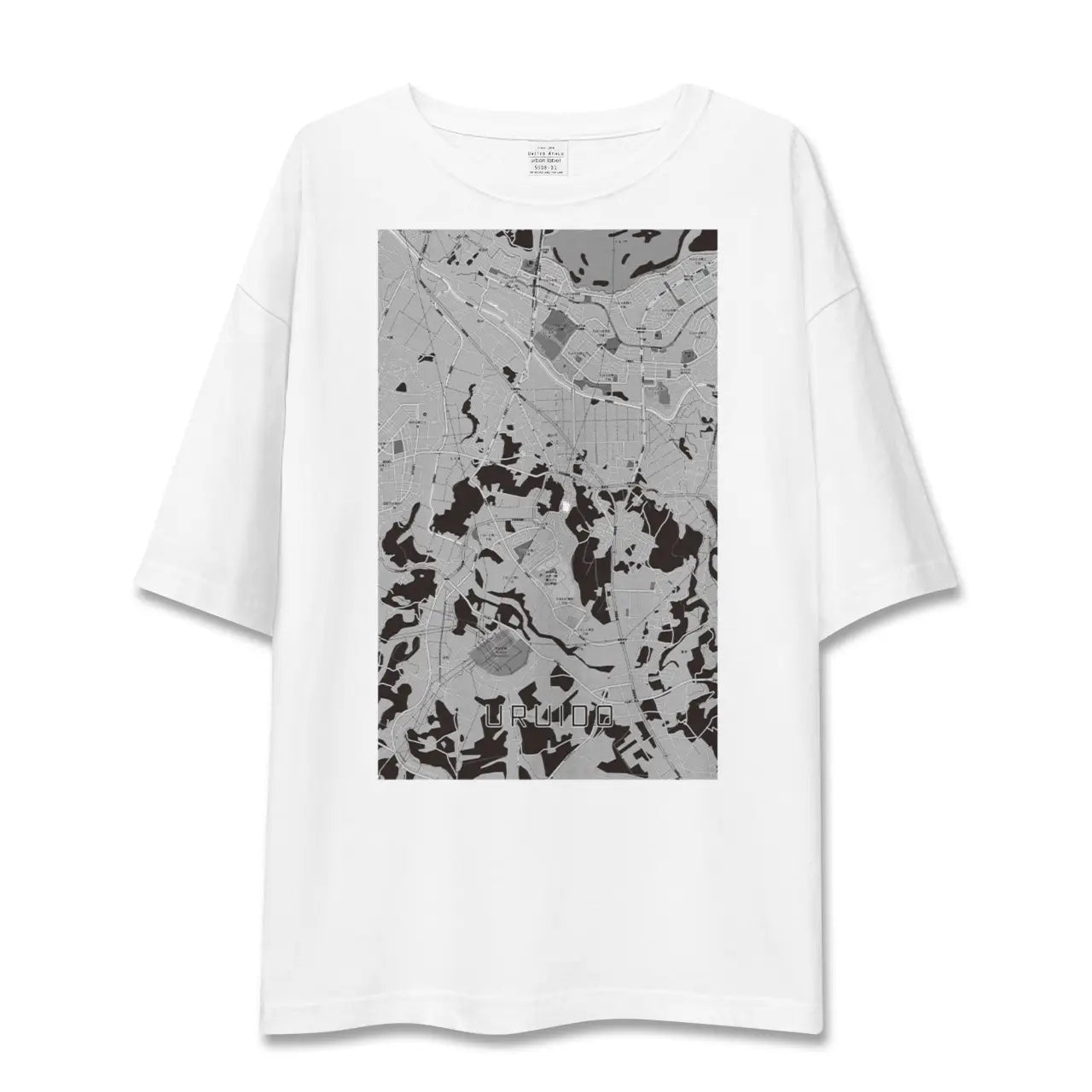 【潤井戸(千葉県)】地図柄ビッグシルエットTシャツ