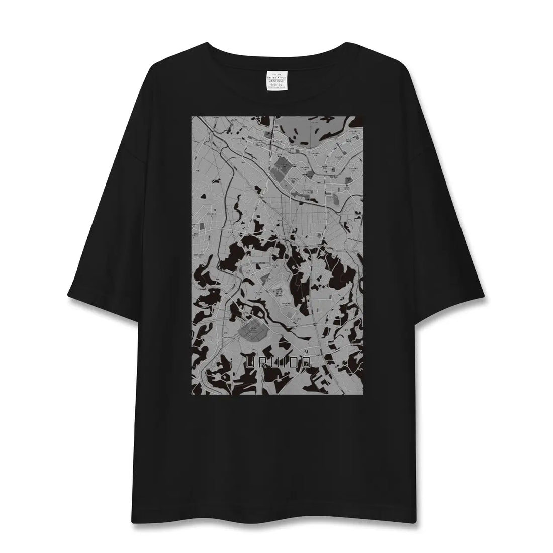 【潤井戸(千葉県)】地図柄ビッグシルエットTシャツ