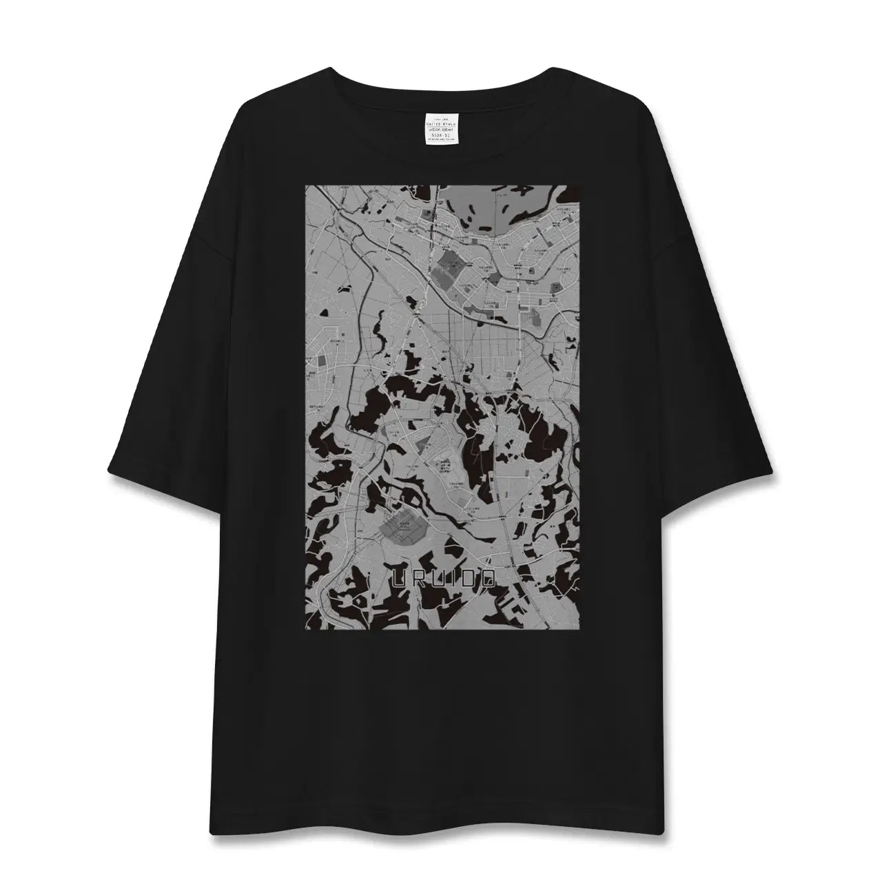 【潤井戸(千葉県)】地図柄ビッグシルエットTシャツ