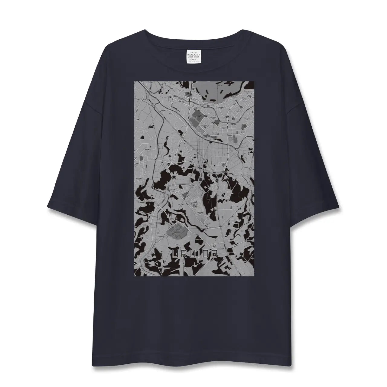 【潤井戸(千葉県)】地図柄ビッグシルエットTシャツ