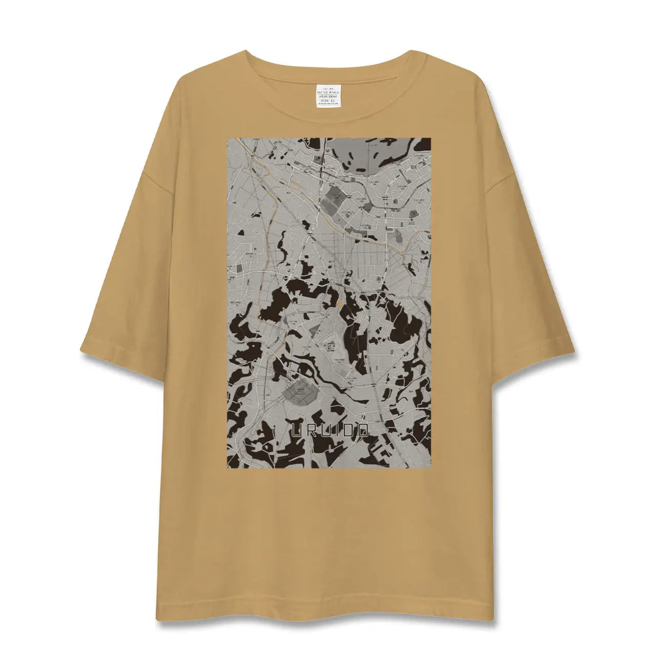 【潤井戸(千葉県)】地図柄ビッグシルエットTシャツ