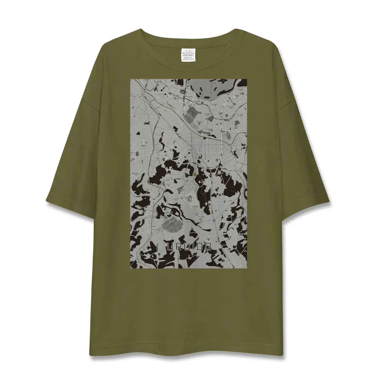 【潤井戸(千葉県)】地図柄ビッグシルエットTシャツ