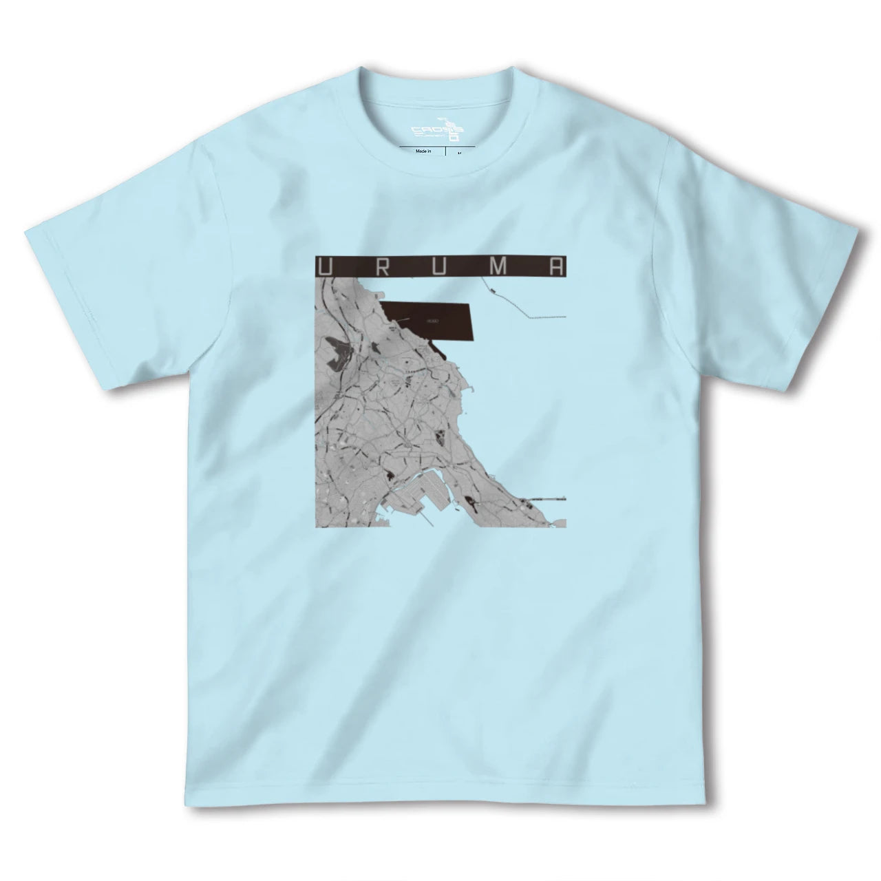 【うるま(沖縄県)】地図柄ヘビーウェイトTシャツ