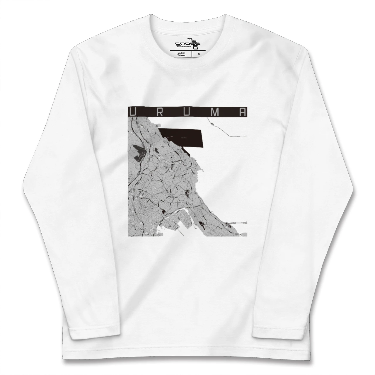 【うるま(沖縄県)】地図柄ロングスリーブTシャツ