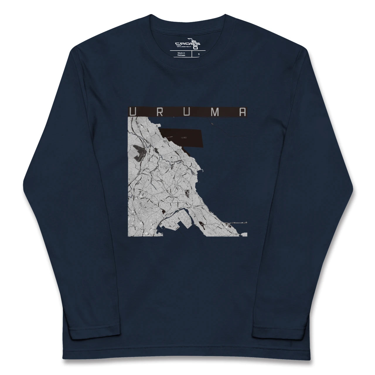 【うるま(沖縄県)】地図柄ロングスリーブTシャツ