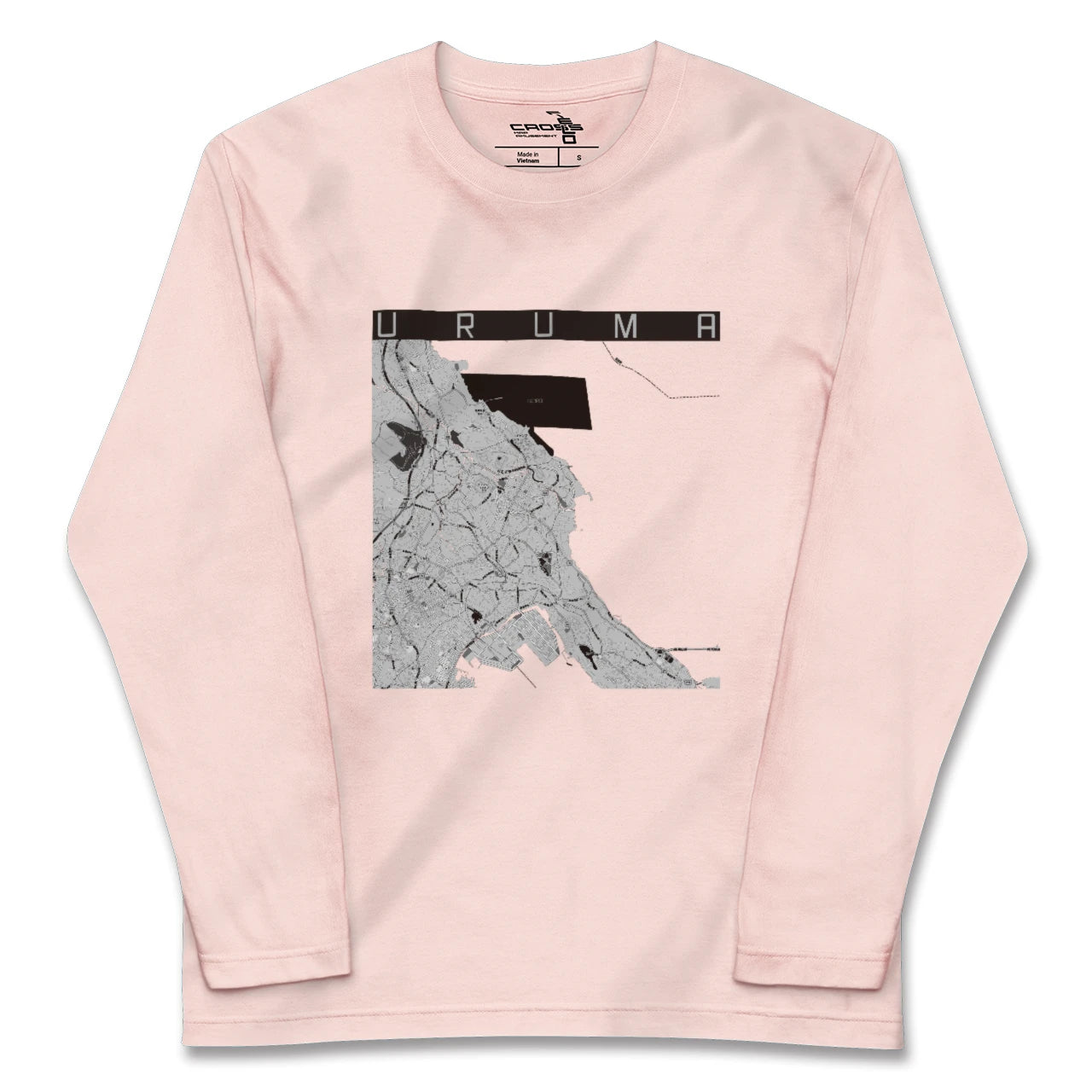 【うるま(沖縄県)】地図柄ロングスリーブTシャツ
