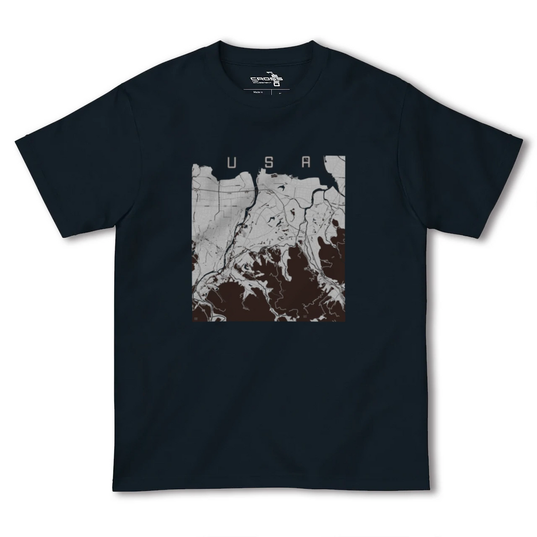 【宇佐(大分県)】地図柄ヘビーウェイトTシャツ