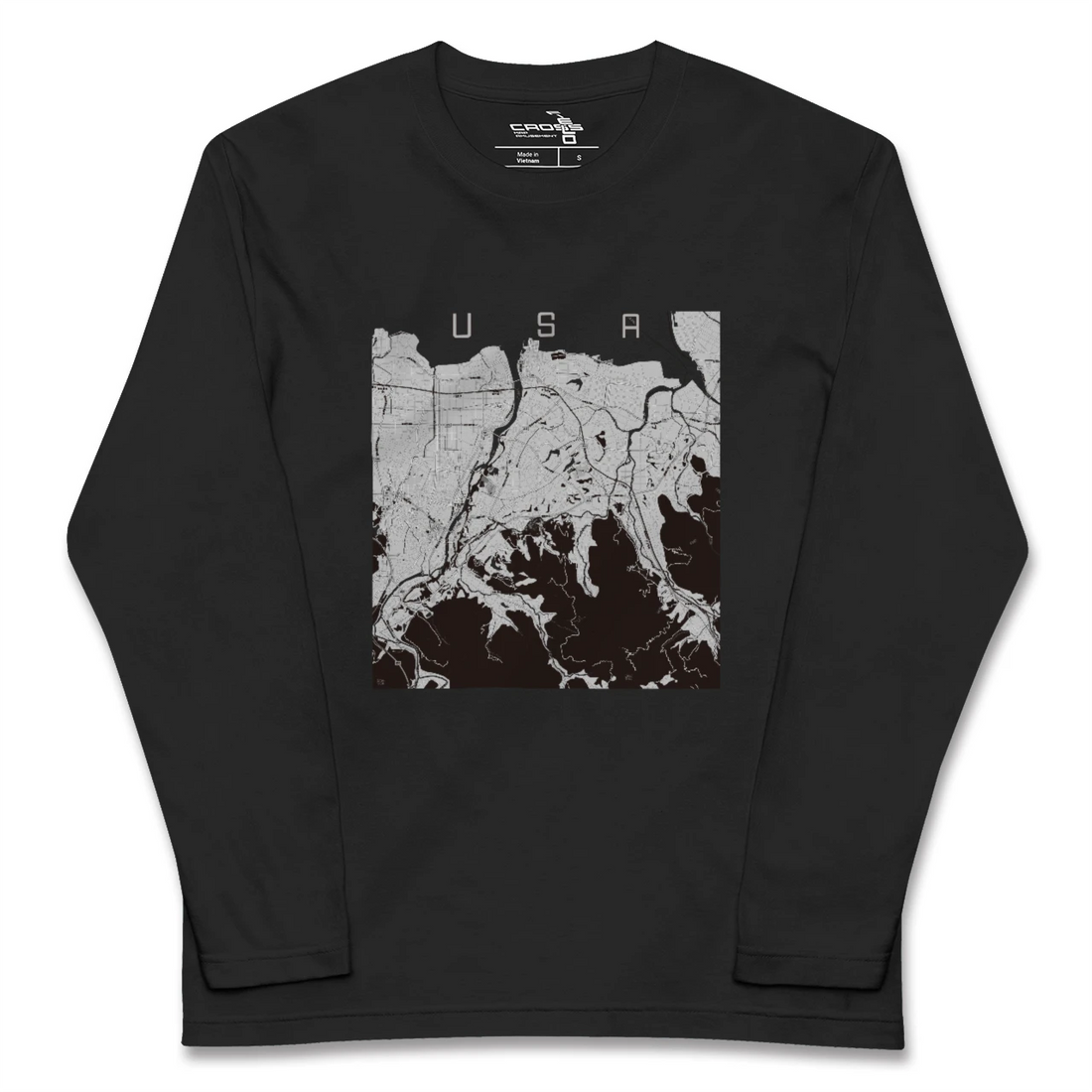 【宇佐(大分県)】地図柄ロングスリーブTシャツ