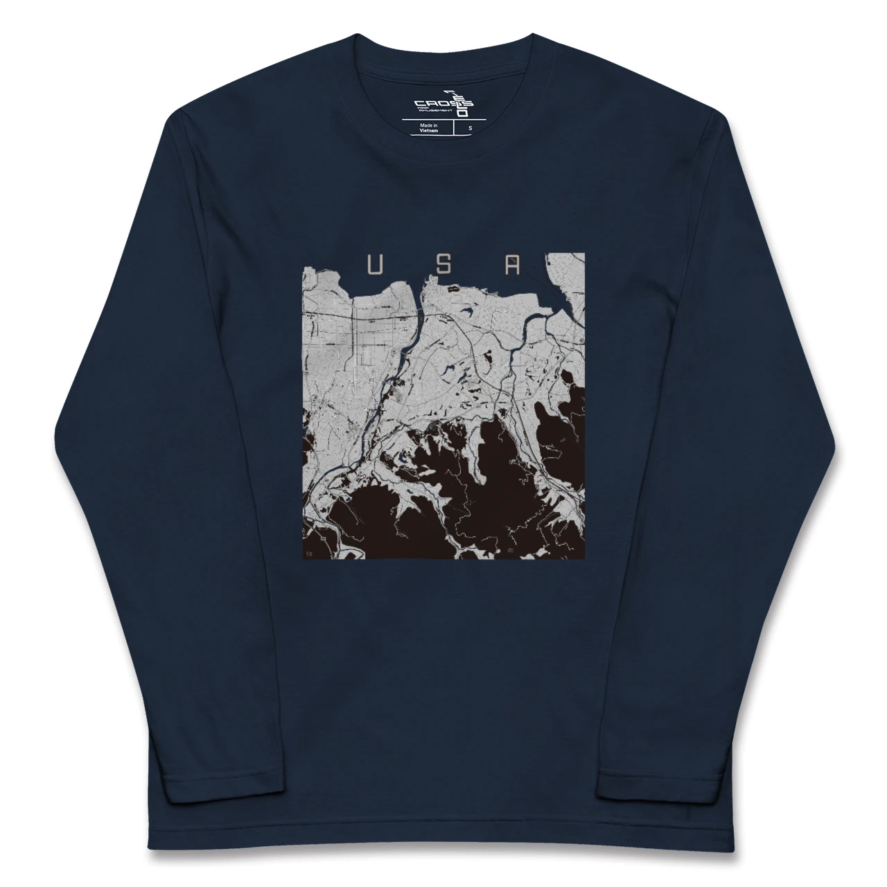 【宇佐(大分県)】地図柄ロングスリーブTシャツ