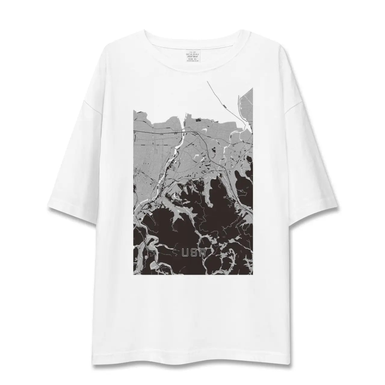 【宇佐(大分県)】地図柄ビッグシルエットTシャツ
