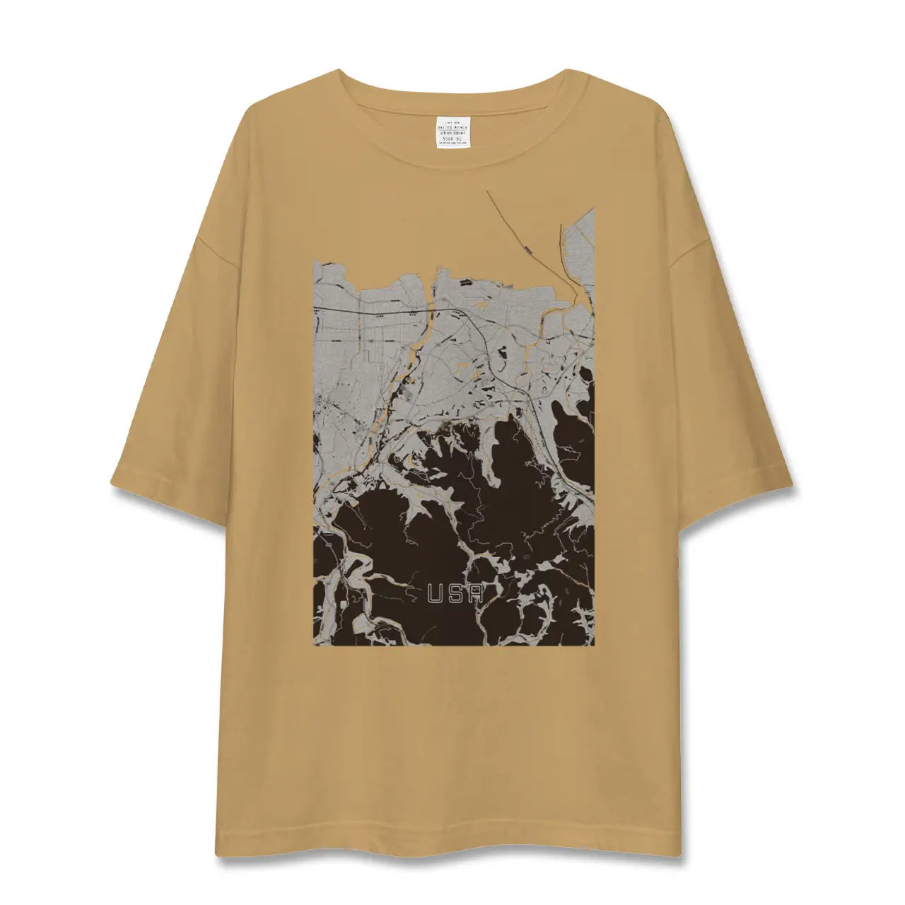 【宇佐(大分県)】地図柄ビッグシルエットTシャツ