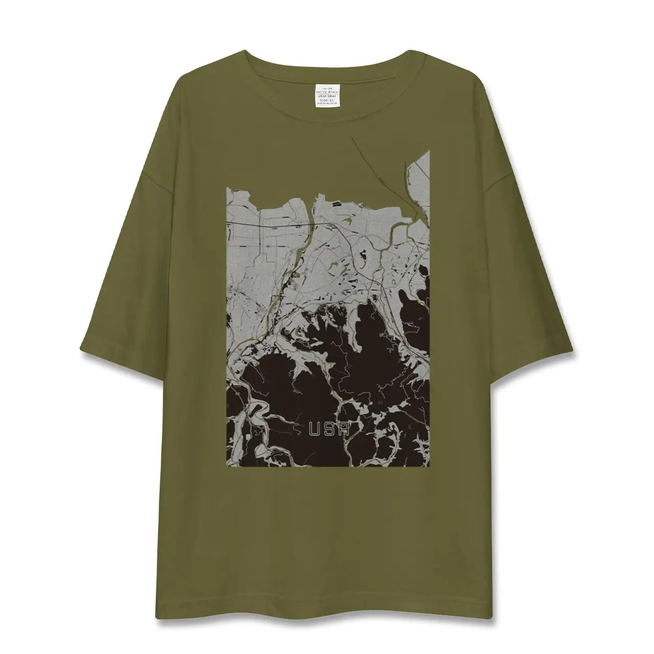 【宇佐(大分県)】地図柄ビッグシルエットTシャツ