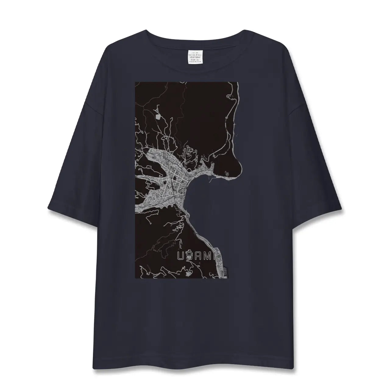 【宇佐美(静岡県)】地図柄ビッグシルエットTシャツ