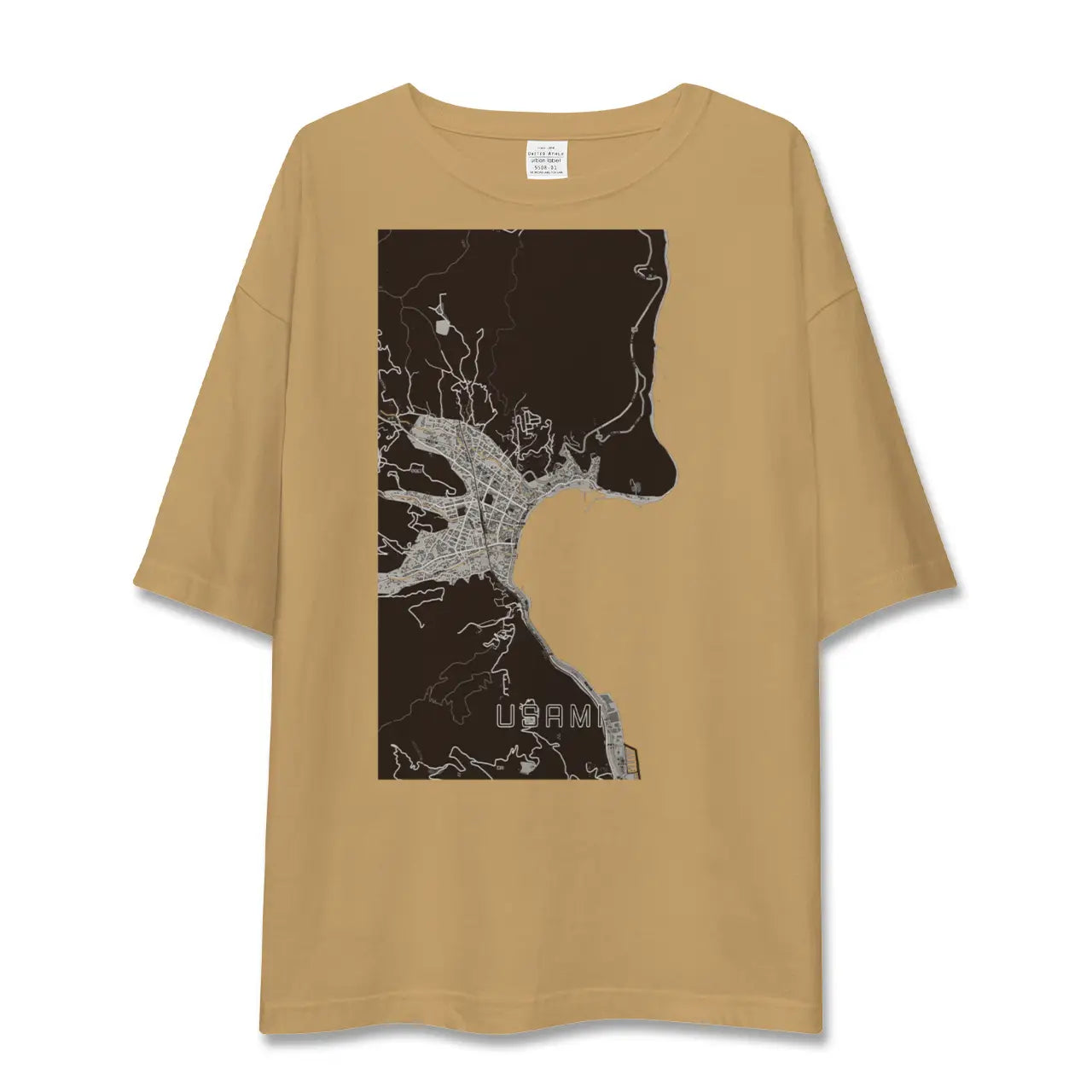 【宇佐美(静岡県)】地図柄ビッグシルエットTシャツ