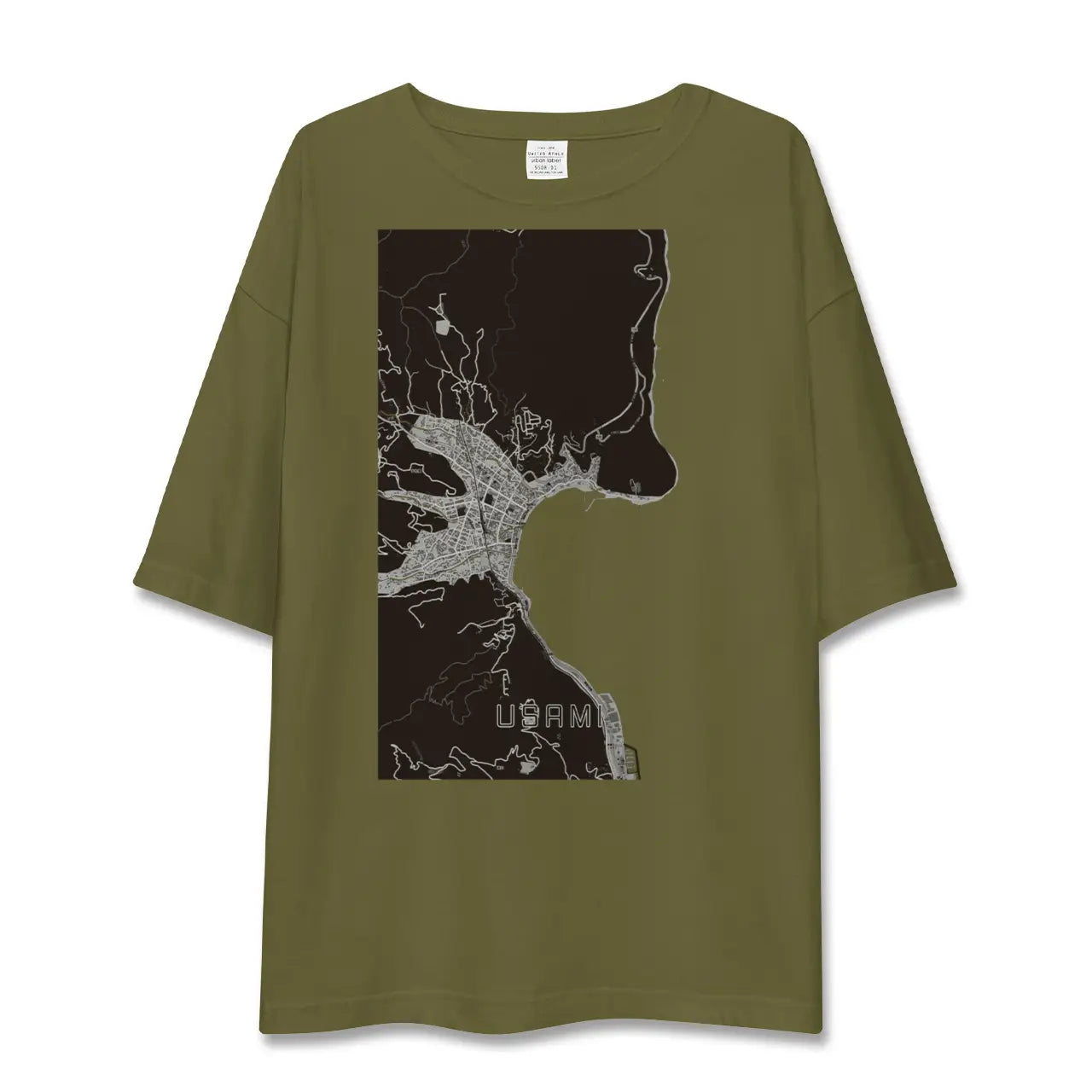 【宇佐美(静岡県)】地図柄ビッグシルエットTシャツ