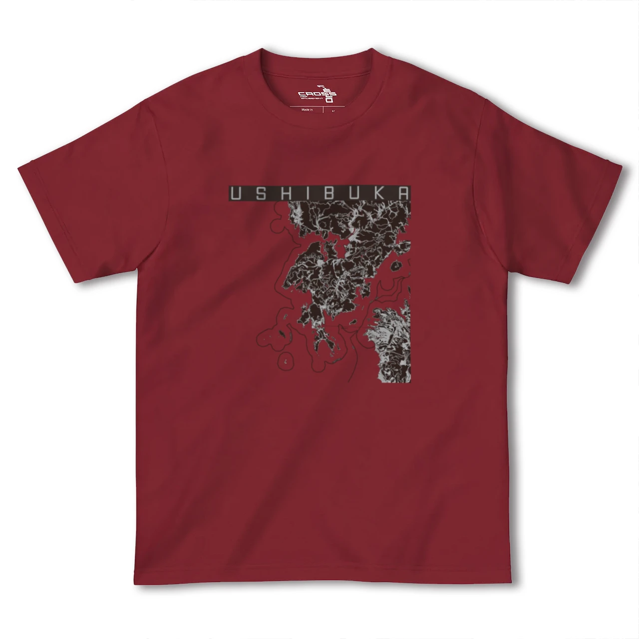 【牛深(熊本県)】地図柄ヘビーウェイトTシャツ