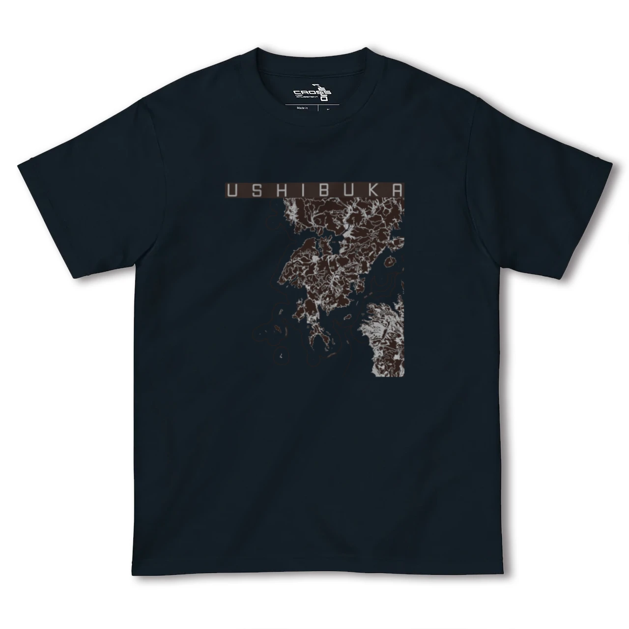 【牛深(熊本県)】地図柄ヘビーウェイトTシャツ