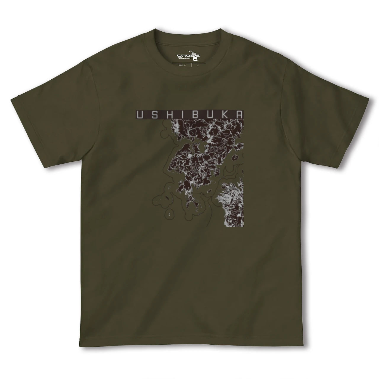 【牛深(熊本県)】地図柄ヘビーウェイトTシャツ