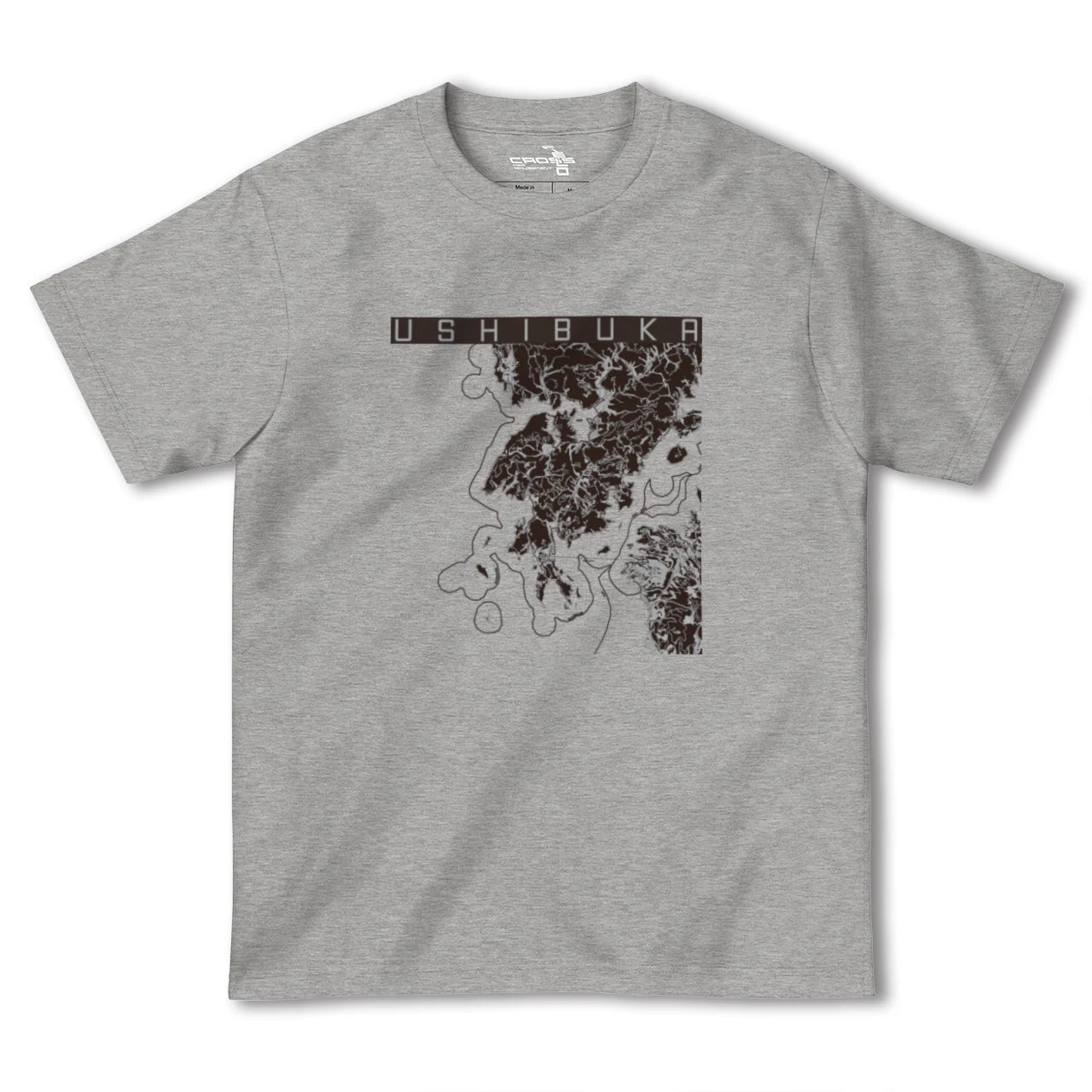 【牛深(熊本県)】地図柄ヘビーウェイトTシャツ