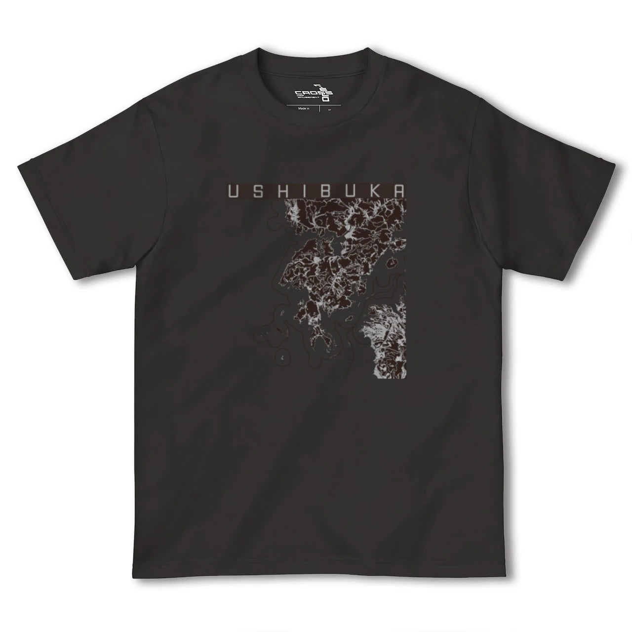 【牛深(熊本県)】地図柄ヘビーウェイトTシャツ