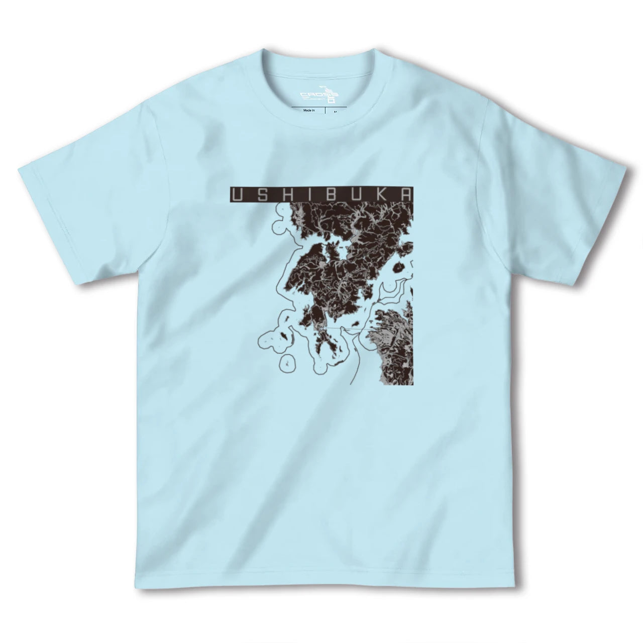 【牛深(熊本県)】地図柄ヘビーウェイトTシャツ