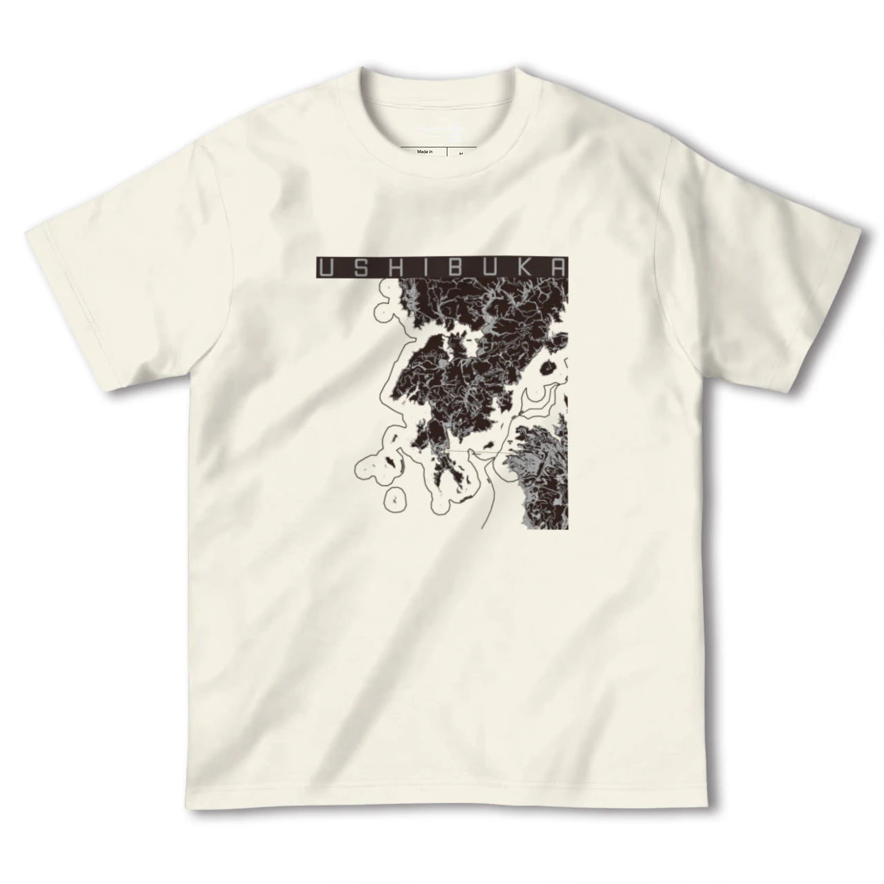 【牛深(熊本県)】地図柄ヘビーウェイトTシャツ