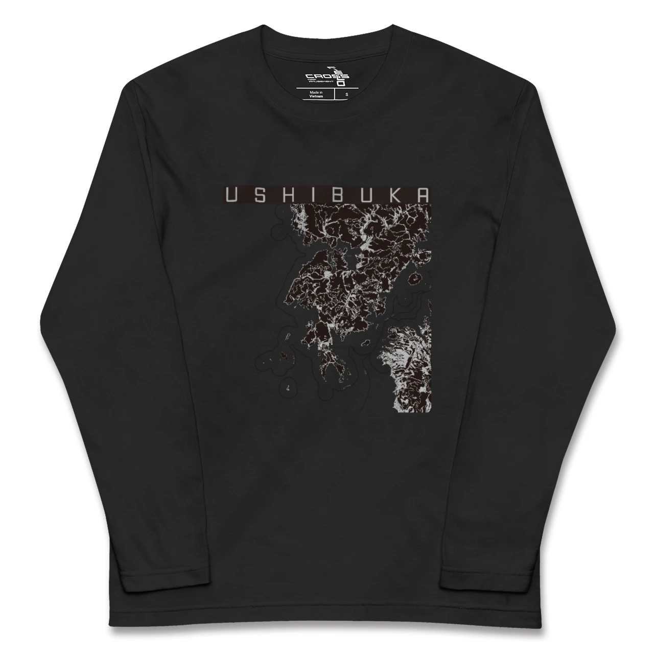 【牛深(熊本県)】地図柄ロングスリーブTシャツ