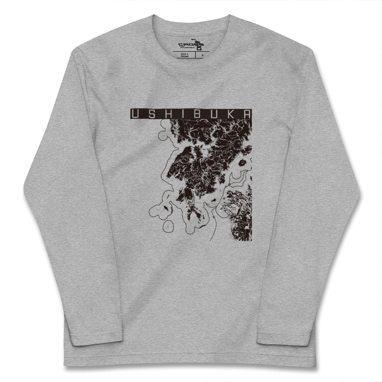 【牛深(熊本県)】地図柄ロングスリーブTシャツ