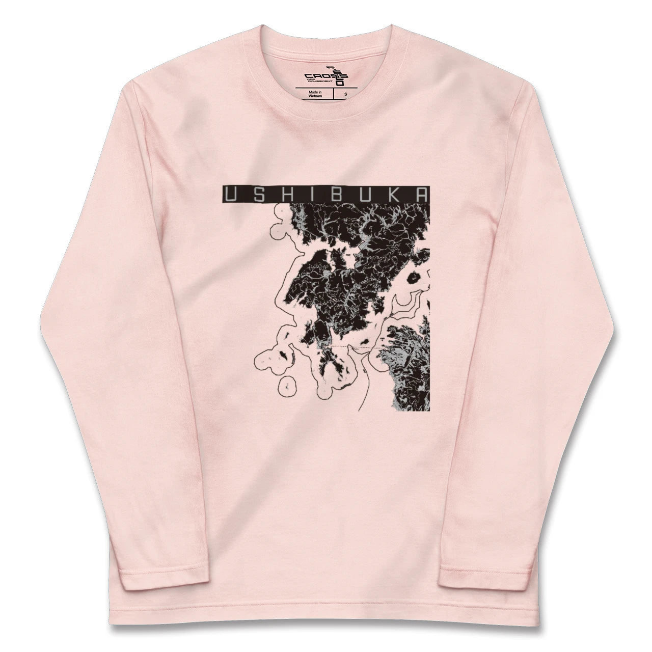 【牛深(熊本県)】地図柄ロングスリーブTシャツ