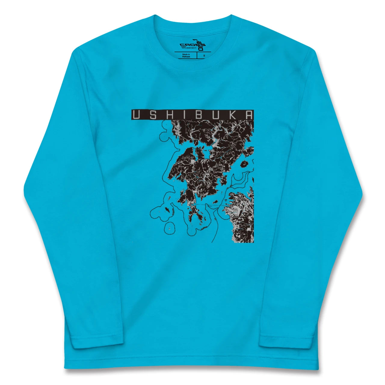 【牛深(熊本県)】地図柄ロングスリーブTシャツ