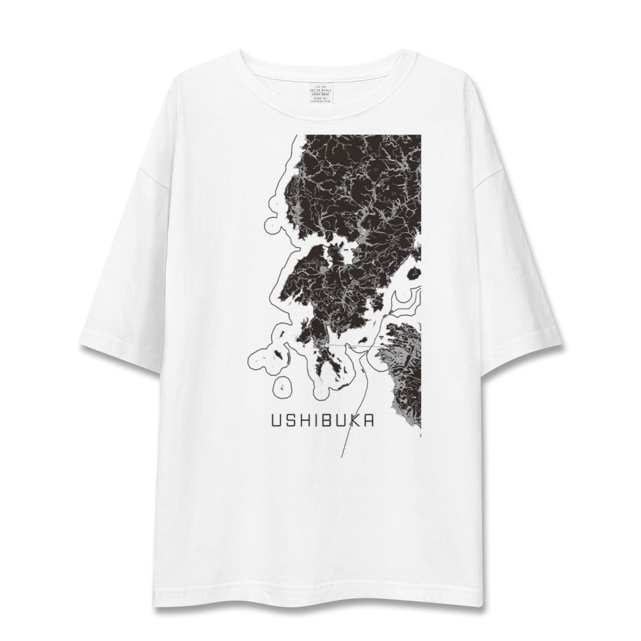 【牛深(熊本県)】地図柄ビッグシルエットTシャツ
