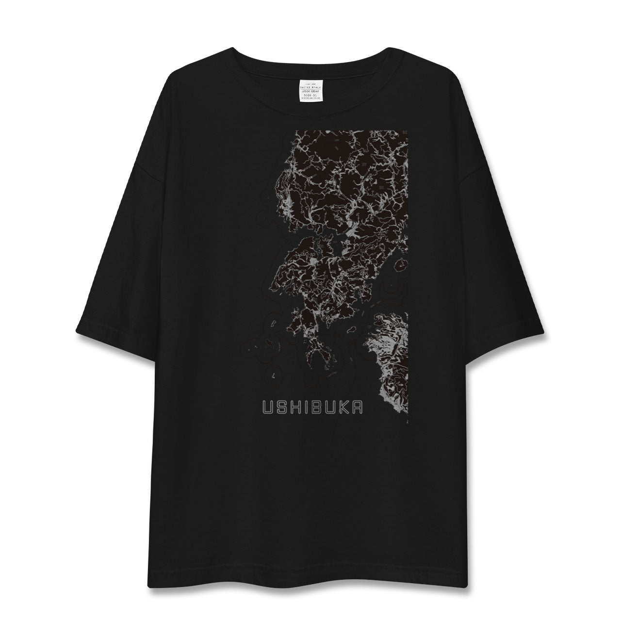 【牛深(熊本県)】地図柄ビッグシルエットTシャツ