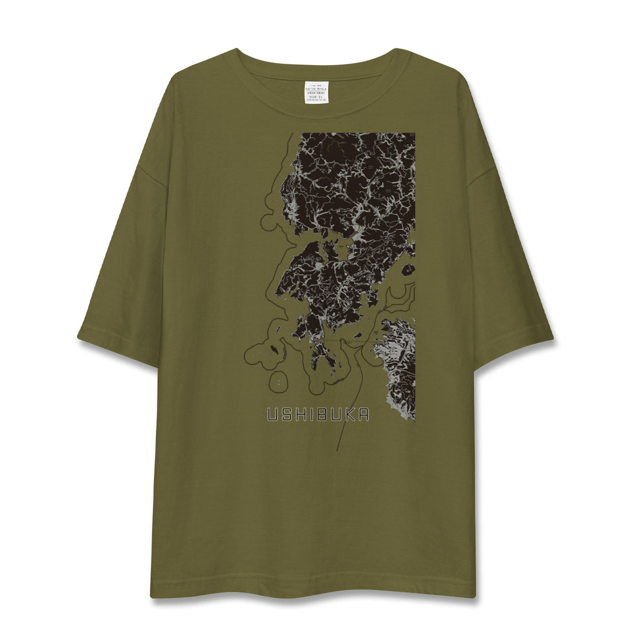 【牛深(熊本県)】地図柄ビッグシルエットTシャツ