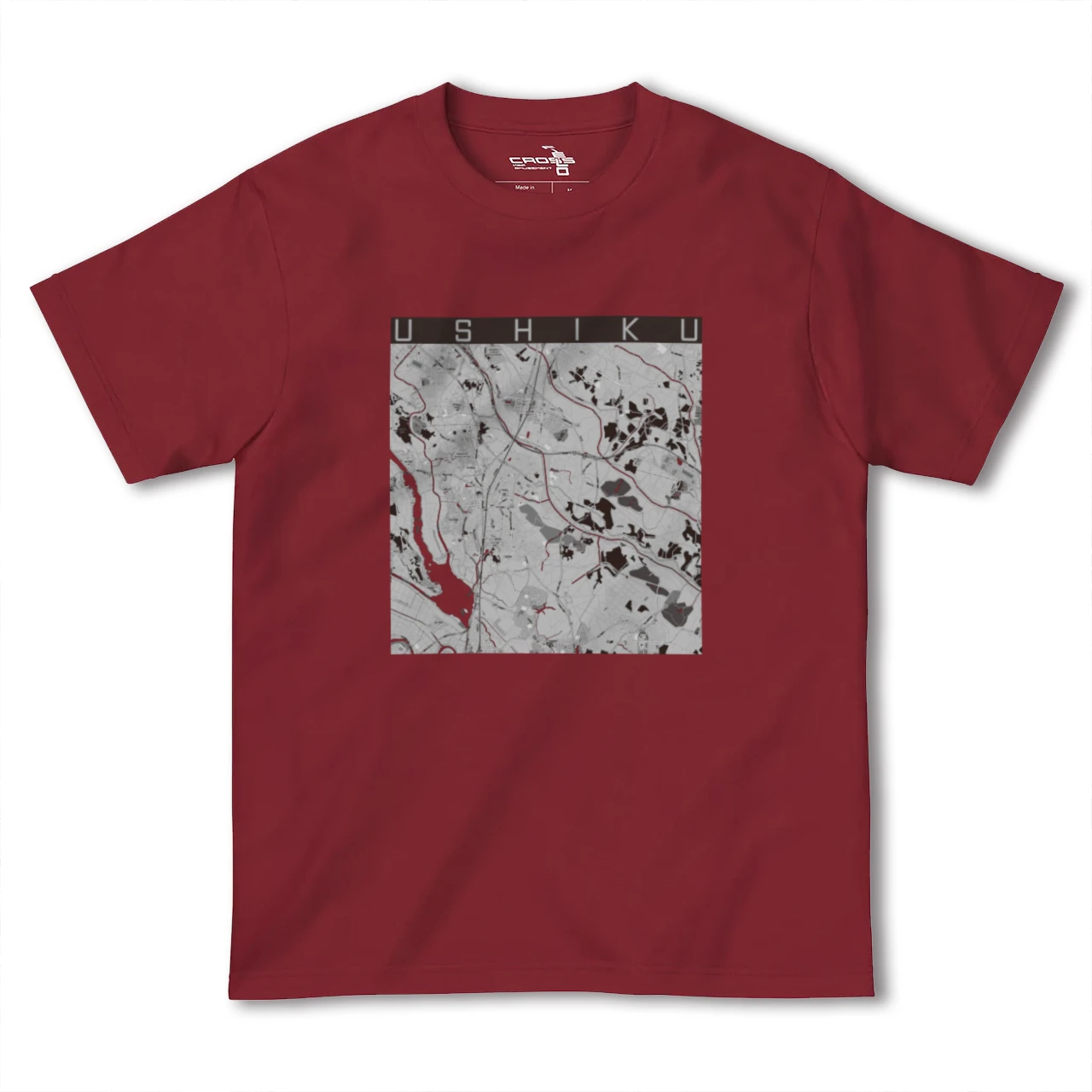 【牛久(茨城県)】地図柄ヘビーウェイトTシャツ