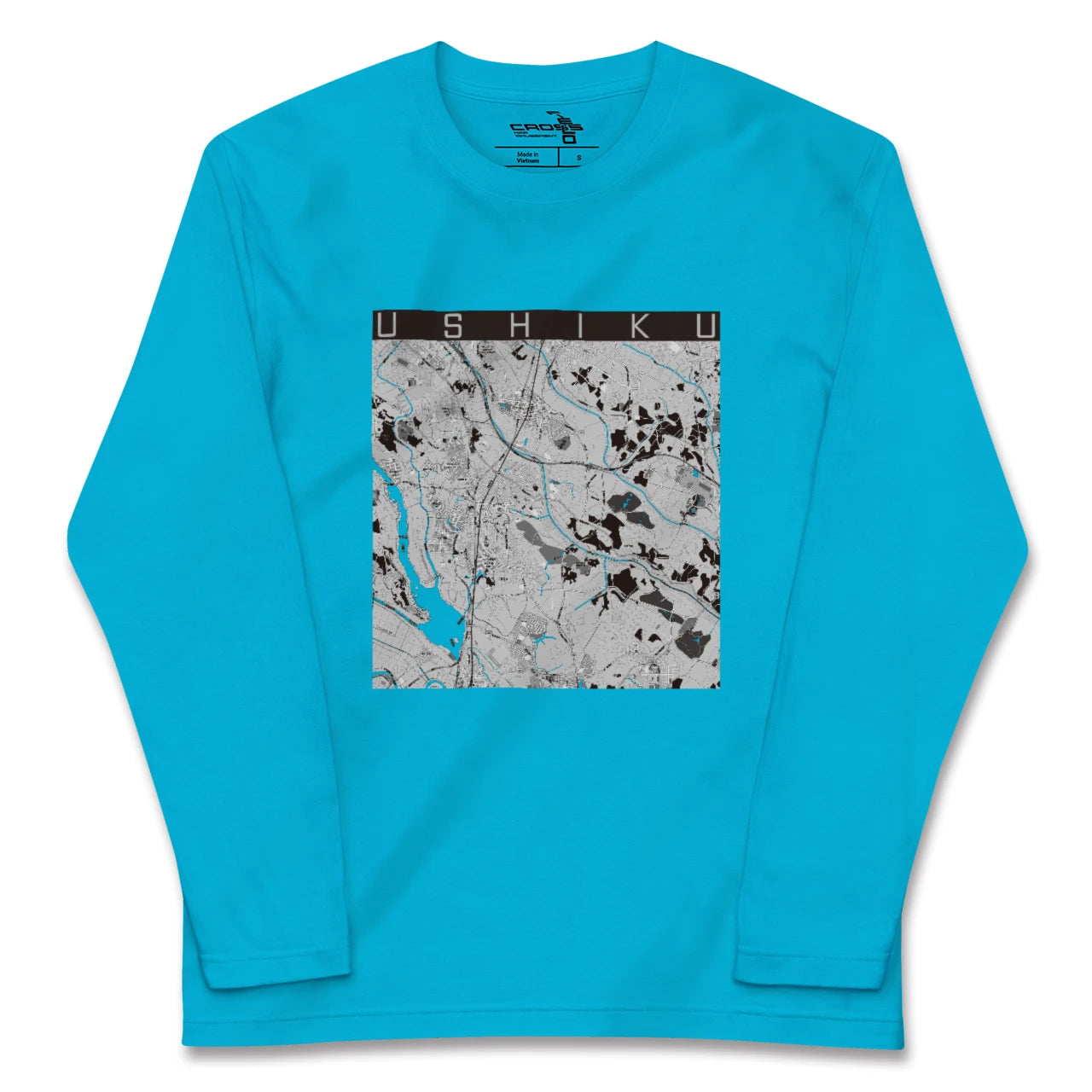 【牛久(茨城県)】地図柄ロングスリーブTシャツ