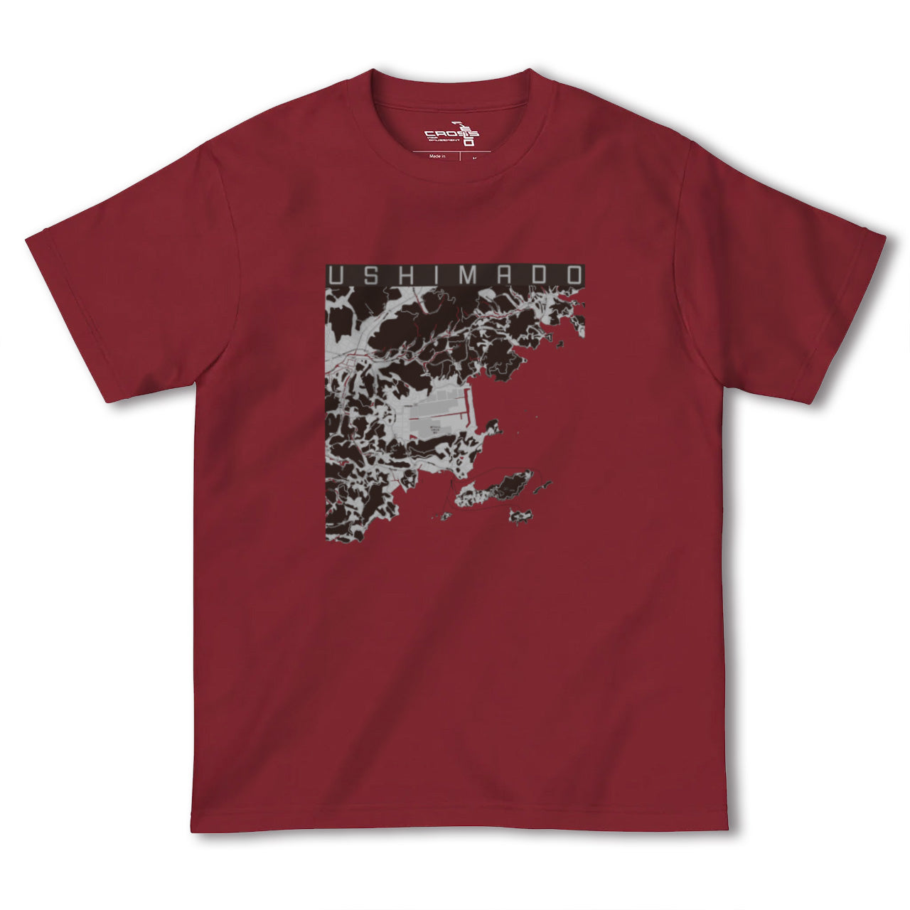 【牛窓(岡山県)】地図柄ヘビーウェイトTシャツ
