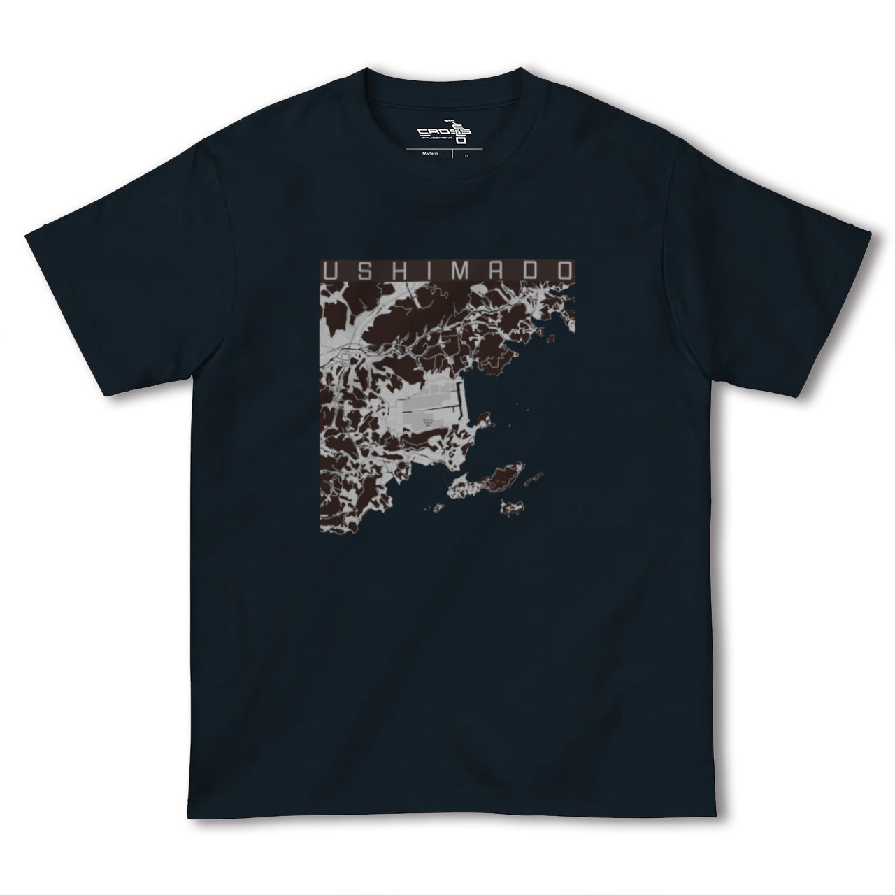 【牛窓(岡山県)】地図柄ヘビーウェイトTシャツ