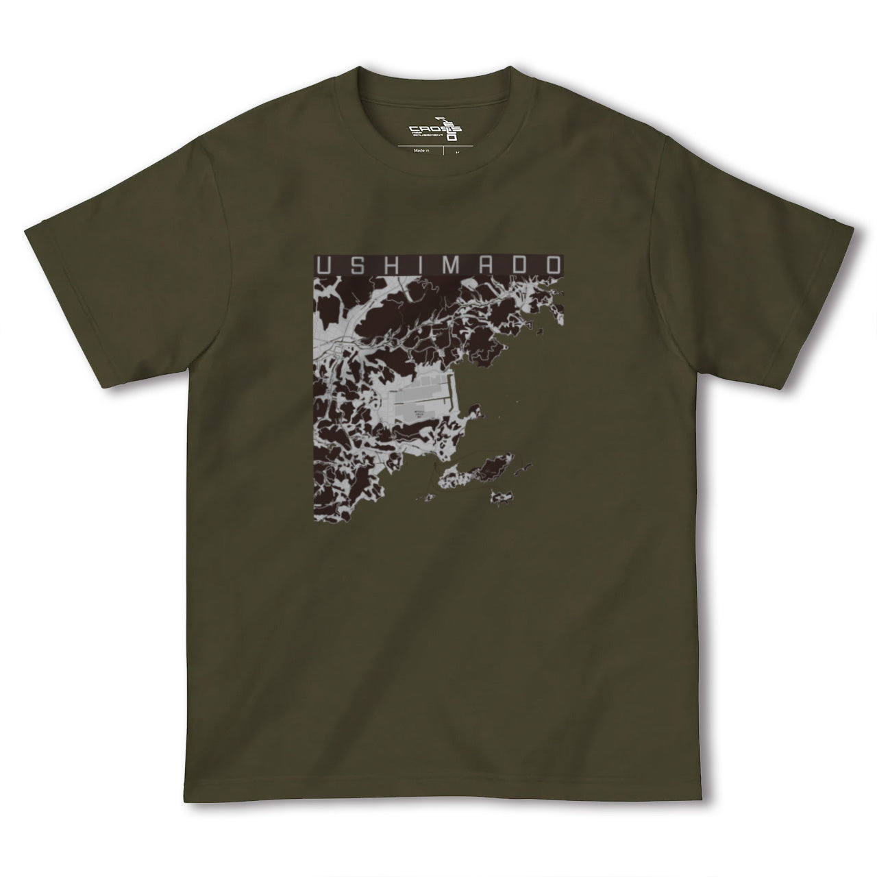 【牛窓(岡山県)】地図柄ヘビーウェイトTシャツ
