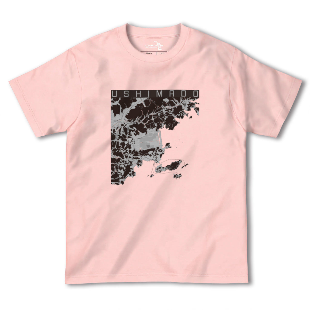 【牛窓(岡山県)】地図柄ヘビーウェイトTシャツ
