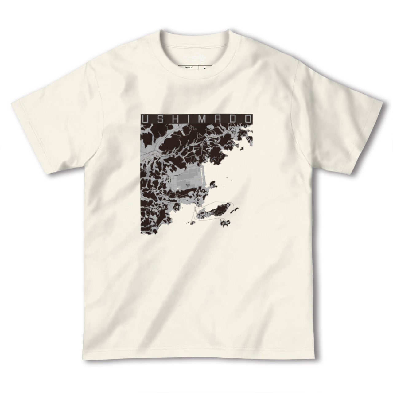【牛窓(岡山県)】地図柄ヘビーウェイトTシャツ
