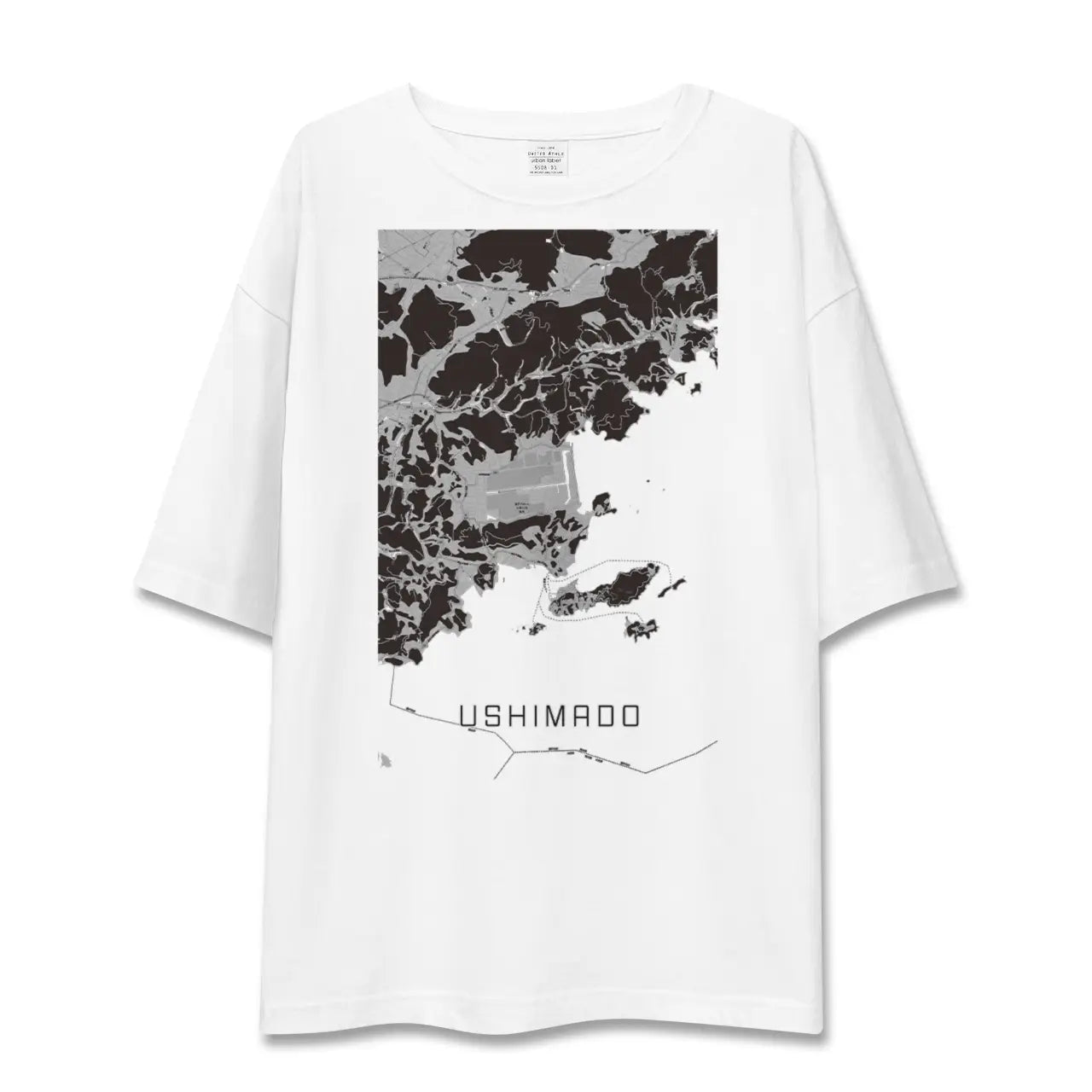【牛窓(岡山県)】地図柄ビッグシルエットTシャツ