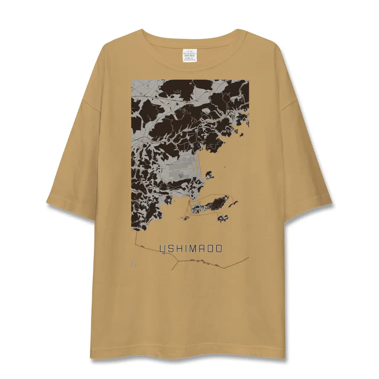 【牛窓(岡山県)】地図柄ビッグシルエットTシャツ