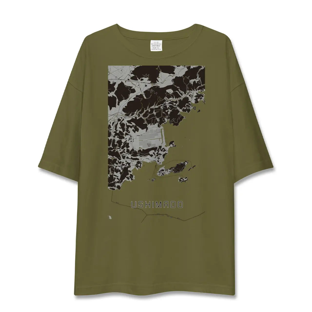 【牛窓(岡山県)】地図柄ビッグシルエットTシャツ